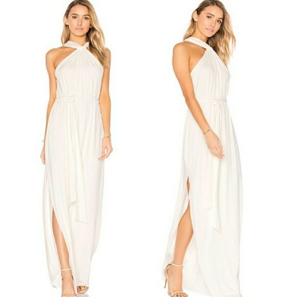 Halston Heritage Dresses & Skirts - White Halston Heritage Flowy Grecian Style Dress - XS